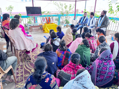 Mayor of Agartala Municipal Corporation (AMC) Dipak Majumder attends PM Manki Bat Programme at Krishnanagar in Agartala on December 28